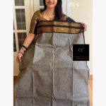Dark Ash kanchi cotton saree