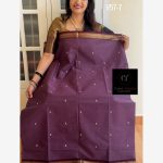 Thistle purple kanchi cotton saree