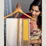 Mulcotton saree with light chocolate and golden combination border