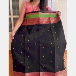 Black kanchi cotton saree