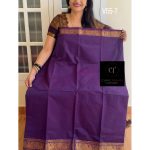 Purple Blue kanchi cotton saree