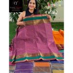 Mauve kanchi cotton saree