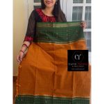 Mustard with Green kanchi cotton saree