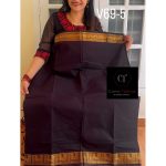 Coffee brown kanchi cotton saree