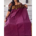 Purple Mauve kanchi cotton saree