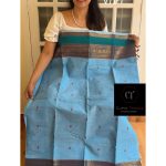 Sky Blue kanchi cotton saree